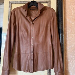 Elie Tahari Brown Leather Women's Jacket